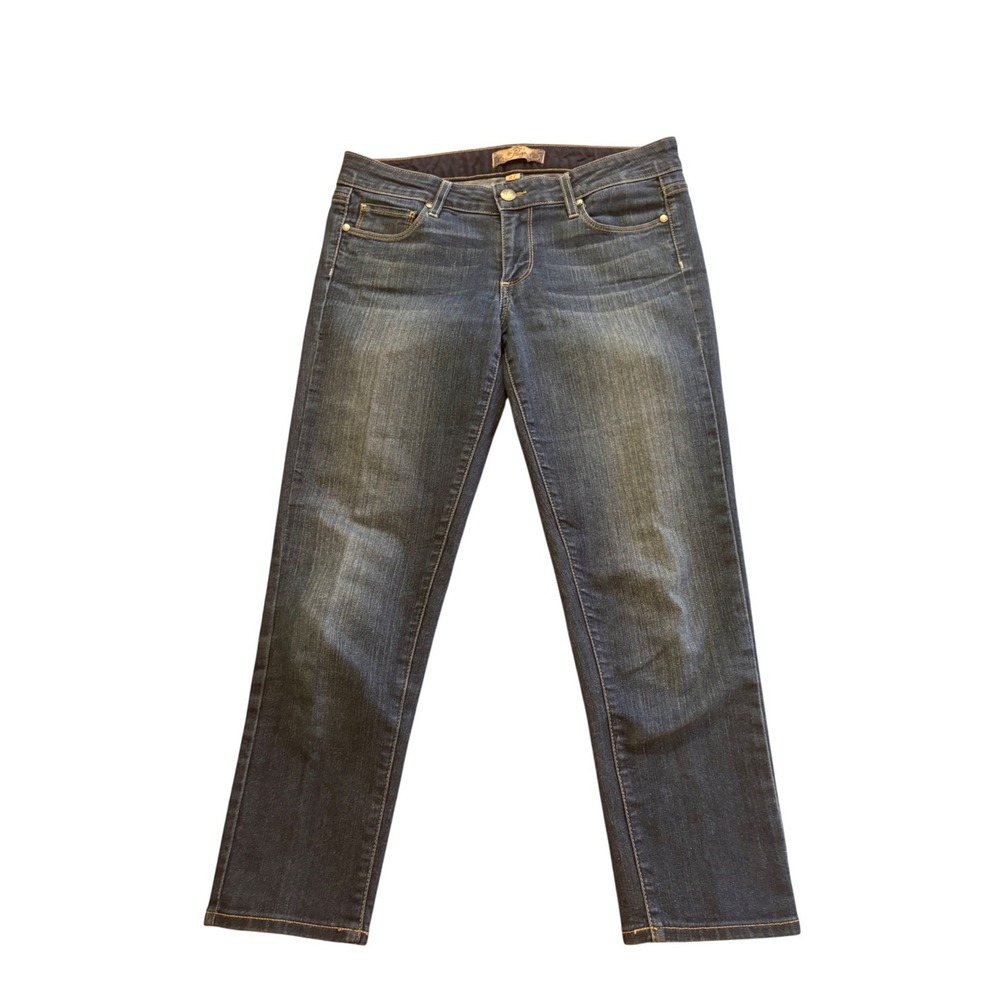 Paige Roxie Capri Jeans Medium Wash Denim Cropped 27 Classic Y2K